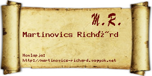 Martinovics Richárd névjegykártya